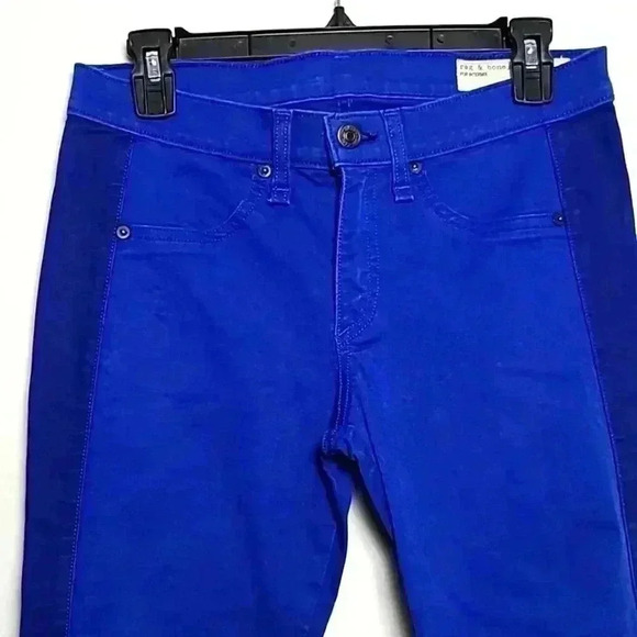 RAG & BONE Bright Blue Skinny For Intermix Jeans Size 28 Limited Edition - Picture 3 of 16